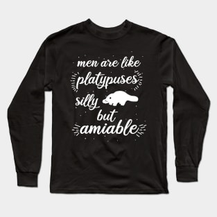 Men platypus love late riser animals fan Long Sleeve T-Shirt